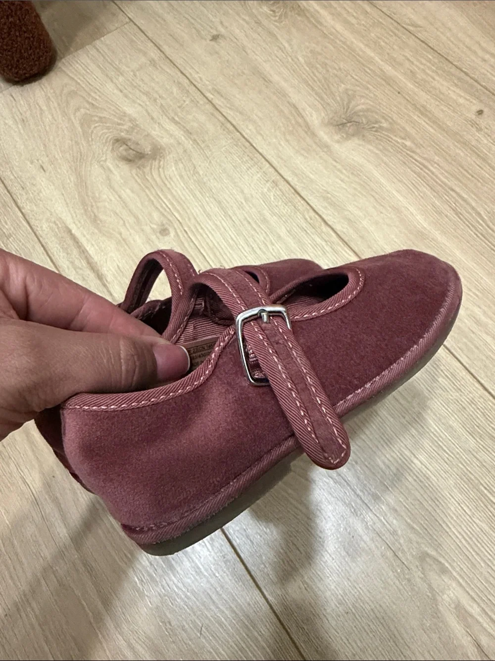 Zara Suede Kids Mary Jane Shoes